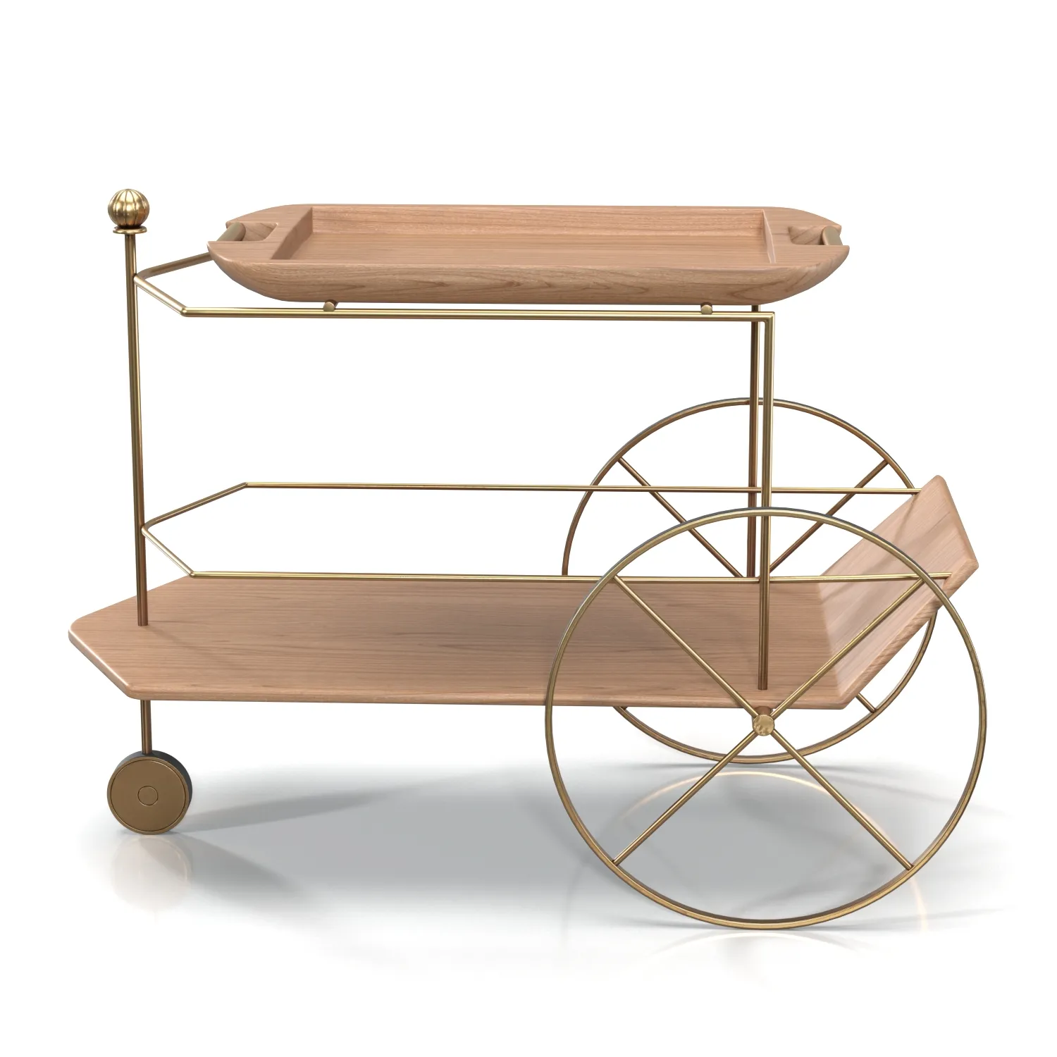 Carrinho De Cha Tea Trolley PBR 3D Model_03